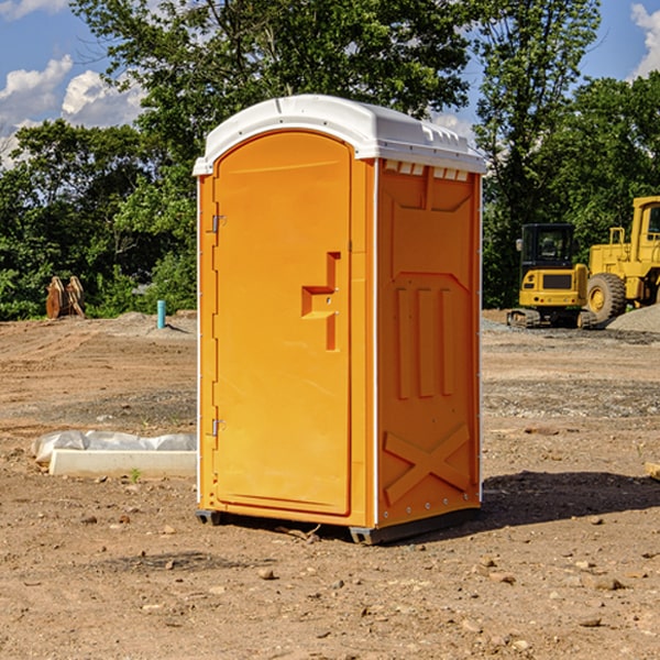 how often are the portable restrooms cleaned and serviced during a rental period in Lithium Missouri